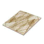 シュアクリームベージュレース葉ズ タイル (側面)