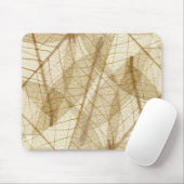 シュアクリームベージュレース葉ズ マウスパッド (マウス)