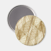 シュアクリームベージュレース葉ズ マグネット (正面/裏面)