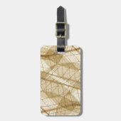 シュアクリームベージュレース葉ズ ラゲッジタグ (正面縦)