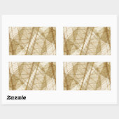 シュアクリームベージュレース葉ズ 長方形シール (シート)