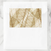 シュアクリームベージュレース葉ズ 長方形シール (バッグ)