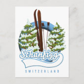 シュアニグ・スイスのスキーのポスター シーズンポストカード (正面)