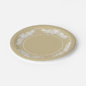 シュアポインセティアレースオン金ゴールド ペーパープレート (アングル)