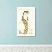 シュアルレディヴィンテージアールデコファッションプレート キャンバスプリント (インサイチュ (ウッドフロア))