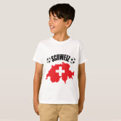 シュウィズフスボールスイスの地図 Tシャツ (正面フル)