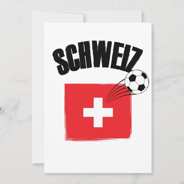 シュウィズ・フスボール・スイス・サッカー国旗 (正面)