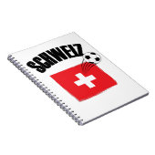 シュウィズ・フスボール・スイス・サッカー国旗 ノートブック (右側)
