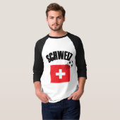 シュウィズ・フスボール・スイス・サッカー国旗 Tシャツ (正面フル)