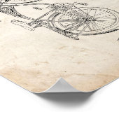 シュウィン自転車特許 – 古い外観 ポスター (角)