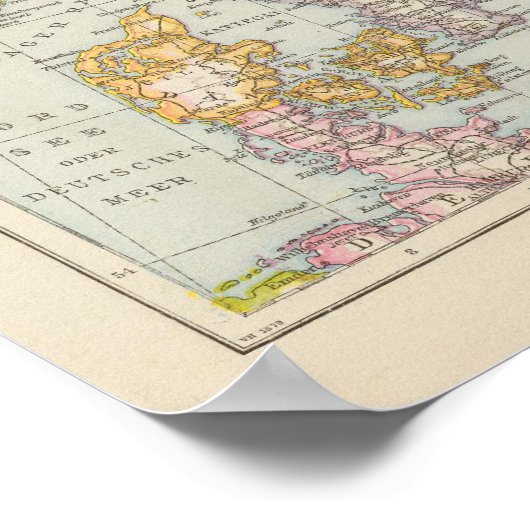 シュウェデン，ノルウェーの地図 – スウェーデンとノルウェーの地図 ポスター (角)