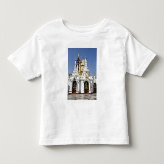 シュエダゴン・パゴダ(大仏塔)、大きな寺院 トドラーTシャツ (正面)