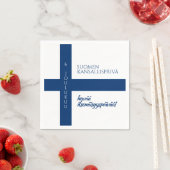 シュオメン・カンサルリスパイヴァ・フィンランド国旗 スタンダードカクテルナプキン (インサイチュ)