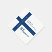 シュオメン・カンサルリスパイヴァ・フィンランド国旗 スタンダードカクテルナプキン (角)