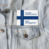 シュオメン・カンサルリスパイヴァ・フィンランド国旗 缶バッジ (インサイチュ)