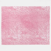 シュガーかわいらしピガーリーンクグリッターヒョウ フリースブランケット (正面(横))