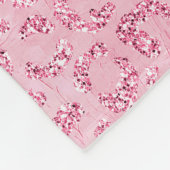 シュガーかわいらしピガーリーンクグリッターヒョウ フリースブランケット (角)