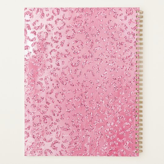 シュガーかわいらしピガーリーンクグリッターヒョウ プランナー手帳 (裏面)