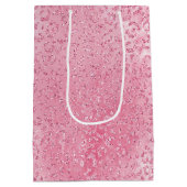 シュガーかわいらしピガーリーンクグリッターヒョウ ミディアムペーパーバッグ (裏面)