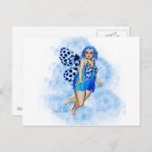 シュガーの太い妖精 – Blueberry Ripple ポストカード (正面/裏面)