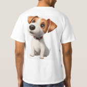 "シュガーアップのブリス:愛らしい犬のステッカーTee" Tシャツ (裏面)
