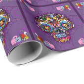 シュガーアート スカル カワイイ ドゥードル オーダーメイド ラッピングペーパー (ロールコーナー)