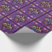 シュガーアート スカル カワイイ ドゥードル カスタマイズ ラッピングペーパー (角)