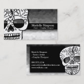 シュガーエレガントスカル魔法ファッションブグラデーションティック 名刺 (正面/裏面)