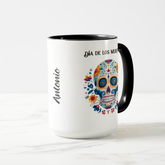 シュガーカラフルスカルディアデロスムエルトス マグカップ (正面右)