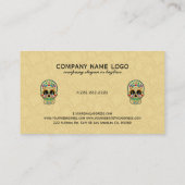 シュガーカラフルスカル&ベージュペイズリー 名刺 (裏面)