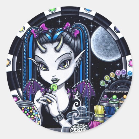 シュガーキュート角入り飴屋フェイリーステッカー ラウンドシール (正面)