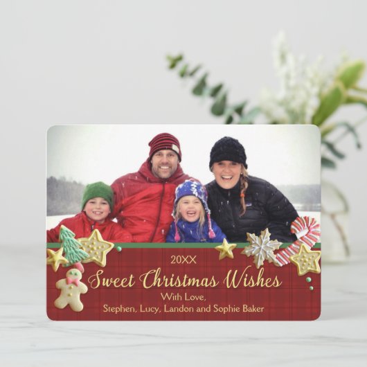 シュガークッキーのクリスマスレッドプレイドカスタムカード シーズンカード (スタンド正面)