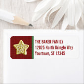 シュガークッキーのクリスマスレッドプレイドカスタムラベル ラベル (インサイチュ)