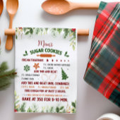 シュガークッキークリスマスレシピキッチンタオル キッチンタオル