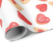 シュガークッキーハートバレンタイン ラッピングペーパー (ロールコーナー)