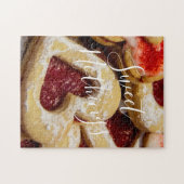 シュガークッキーハート型レッドフォト ジグソーパズル (横)