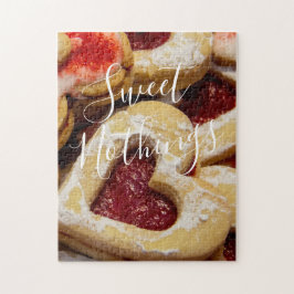 シュガークッキーハート型レッドフォト ジグソーパズル