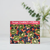 シュガークッキーフルーツピザレシピ ポストカード (スタンド正面)