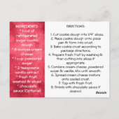 シュガークッキーフルーツピザレシピ ポストカード (裏面)