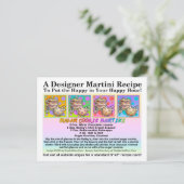シュガークッキーマルティーニレシピカードポストカード ポストカード (スタンド正面)