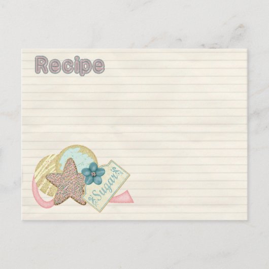 シュガークッキーレシピカード ポストカード (正面)