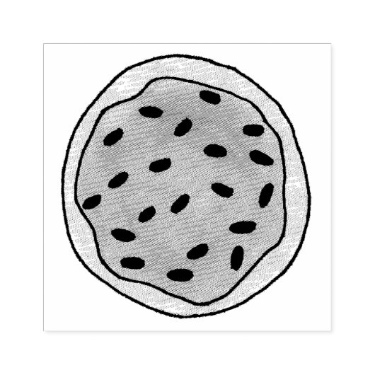 シュガークッキーw/つや消しふりかけ焼き販売フード ラバースタンプ (インプリント)