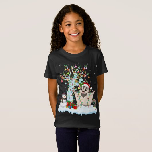 シュガーグライダーのクリスマスツリー照明シュガーグライダーChris Tシャツ (正面フル)