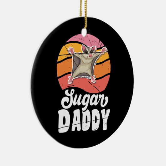 シュガーグライダー愛好家のためのシュガーグライダーパパ セラミックオーナメント (右)