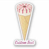 シュガーコーンアイスクリーム シール (正面)