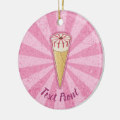 シュガーコーンアイスクリーム セラミックオーナメント (左)