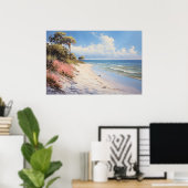 シュガーサンドビーチズオブボカグランデオイルペインティング ポスター (ホームオフィス)