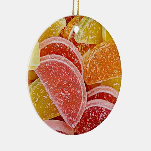 シュガージェリーキャンディーズリアルなフードクリスマス セラミックオーナメント (右)