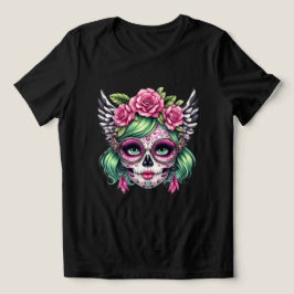 シュガースカルおたくビッググラスフローラクラウン トライブレンドＴシャツ