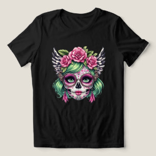 シュガースカルおたくビッググラスフローラクラウン トライブレンドTシャツ